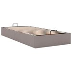 vidaXL Cadre de lit ottoman sans matelas taupe 100x200 cm tissu