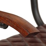 vidaXL Chaises à manger avec accoudoirs lot de 2 marron cuir véritable