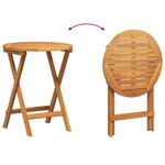 vidaXL Ensemble Bistro de 3 Pièces avec Coussins en Bois d'Acacia Massif