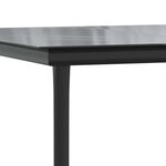 vidaXL Ensemble à manger de jardin 9Pièces noir poly rotin verre