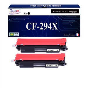 T3AZUR -2x Toners compatibles avec HP CF294X (94X) pour HP LaserJet Pro MFP M118dw M148dw M148fdw