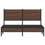 vidaXL Cadre de lit en métal sans matelas chêne marron 140x200 cm