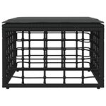 vidaXL Pouf de Jardin Noir polyrotin