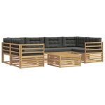vidaXL Ensemble de canapés d'extérieur 7 pc Blanc et anthracite