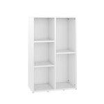 vidaXL Bibliothèque/buffet blanc brillant 50x25x80cm Bois d’ingénierie