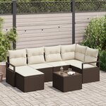 vidaXL Ensemble de Canapés de Jardin de 6 Pièces avec Coussins en Poly Rattan Gris