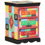 Meuble de rangement vidaXL Multicolore 40x40x60 cm en bois de mangue massif