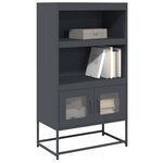 vidaXL Buffet haut anthracite 68x39x123 cm acier