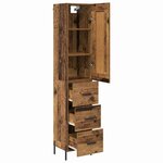 vidaXL Haut Armoire Bois Ancien 34 5 x 34 x 180 cm Bois d'ingénierie