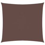 vidaXL Voile de parasol tissu oxford carré 5x5 m marron
