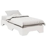 vidaXL Cadre de lit sans matelas empilable blanc 100x200cm bois massif