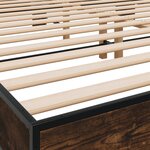 vidaXL Cadre de lit sans matelas chêne fumé 180x200 cm
