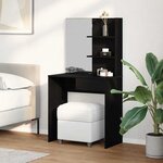 vidaXL Table de Toilette avec tiroir Chêne noir 74.5 x 40 x 141 cm