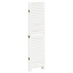 vidaXL Cloison de séparation 6 panneaux blanc bois de paulownia massif