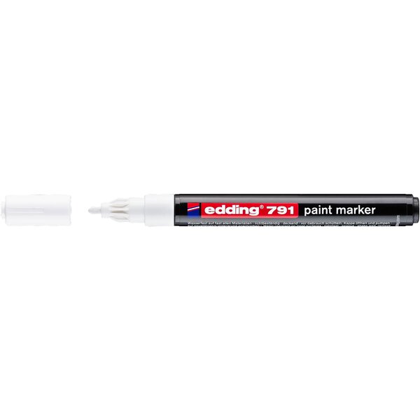 Marqueur Peinture Permanent 791 Blanc Pointe Ogive 1-2 mm EDDING