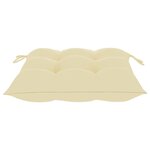 vidaXL Chaises de jardin et coussins blanc crème lot de 8 Teck massif