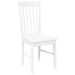 vidaXL Chaises à manger 2 Pièces blanc bois massif caoutchouc