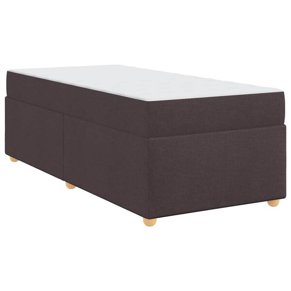 vidaXL Cadre de lit Marron foncé 90 x 190 cm Ressorts ensachés