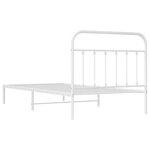 vidaXL Cadre de lit métal sans matelas et tête de lit blanc 100x200 cm