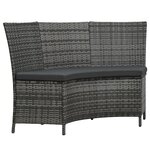 vidaXL Ensemble à manger d'extérieur 7 Pièces avec coussins rotin Gris