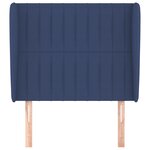 vidaXL Tête de lit avec oreilles Bleu 103x23x118/128 cm Tissu