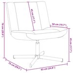 vidaXL Chaise pivotante Noir 63 x 75 x 76 cm Peau de mouton