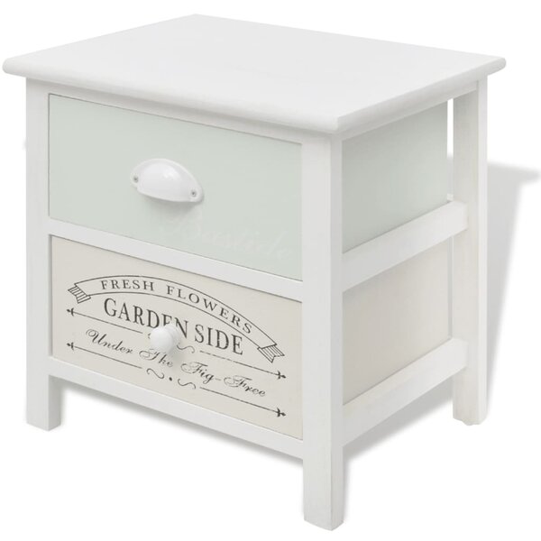 vidaXL Table de chevet en style français Bois