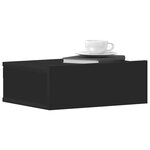 vidaXL Tables de chevet flottantes 2 Pièces Noir 40x30x15 cm