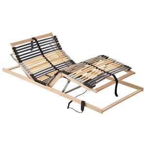 vidaXL Sommier à lattes Marron 90 x 190 cm Bois de hêtre massif