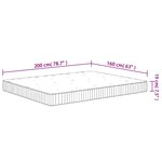 vidaXL Matelas à ressorts ensachés moyen 160x200 cm