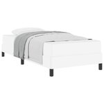vidaXL Cadre de lit avec matelas Blanc pur 90 x 200 cm tissu