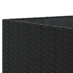 vidaXL Salon de jardin 5 Pièces avec coussins Noir Résine tressée