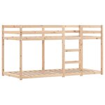 vidaXL Lit superposé sans matelas bleu 75x190 cm bois de pin massif