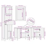 vidaXL Ensembles de salle de bain 4 Pièces Finition Lavage Blanc