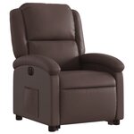 vidaXL Fauteuil inclinable électrique marron similicuir