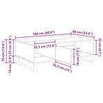 vidaXL Table basse Chêne noir 104 x 60 x 35 cm Bois d'ingénierie
