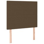 vidaXL Sommier à lattes de lit et matelas et LED Marron foncé 90x190cm