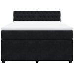 vidaXL Sommier à lattes de lit avec matelas Noir 140x200 cm Velours