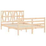 vidaXL Cadre de lit sans matelas 140x200 cm bois massif