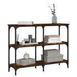 vidaXL Table console chêne fumé 100x29x75 cm bois d'ingénierie