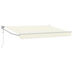 vidaXL Auvent rétractable Crème 2 5 x 2 m Polyester et métal