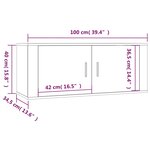 vidaXL Meuble TV mural Sonoma gris 100x34 5x40 cm