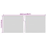 vidaXL Brises-vues de jardin 10 Pièces gris clair 252 5x19 cm PVC
