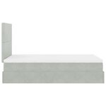 vidaXL Cadre de lit ottoman et matelas gris clair 120x200 cm velours