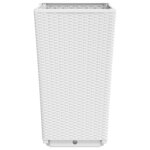 vidaXL Jardinières 2 Pièces blanc 32 5x32 5x57 cm polypropylène