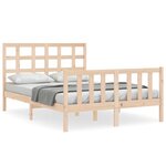 vidaXL Cadre de lit sans matelas 140x190 cm bois de pin massif