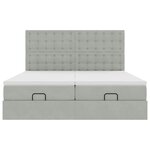 VidaXL Cadre de lit ottoman et matelas gris clair 160x200cm velours