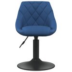 vidaXL Chaises pivotantes à manger lot de 2 bleu velours