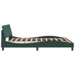 vidaXL Cadre de lit Dover vert foncé 180x200 cm velours
