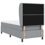 Lit à ressort vidaXL avec matelas Gris clair 100x200 cm en tissu